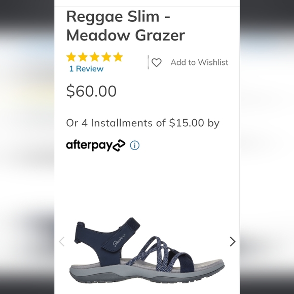 Sketchers navy Reggae sandals, size 10 - Picture 7 of 7